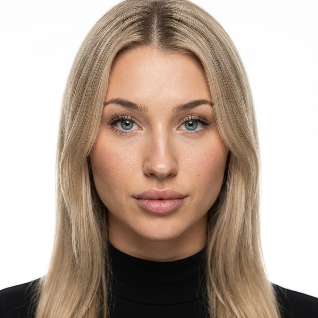 Seed image for Caucasian/White, likely Northern European or Scandinavian descent dimensional blonde; ash-brown roots transitioning into bright golden and platinum blonde lengths with natural-looking highlights